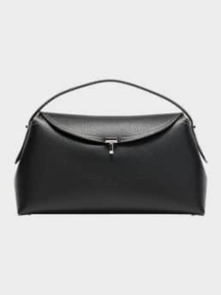 Toteme T-Lock Top Handle Bag In Pebble Grain Leather
